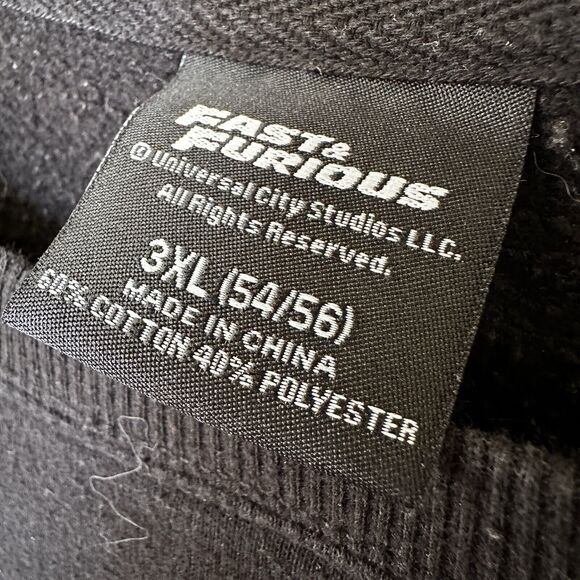 Fast & Furious Men's Universal Studios Black Crewneck Sweatshirt Southbeach 3XL - Picture 2 of 3